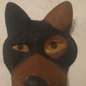 Brown and Black Dog Mask